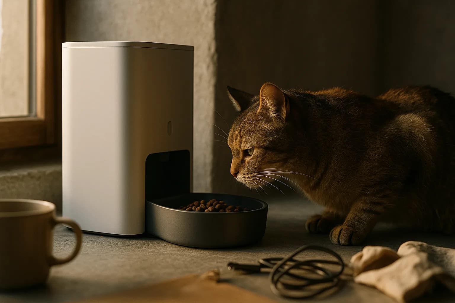 Quels sont les bénéfices des distributeurs pour les chats nocturnes ?